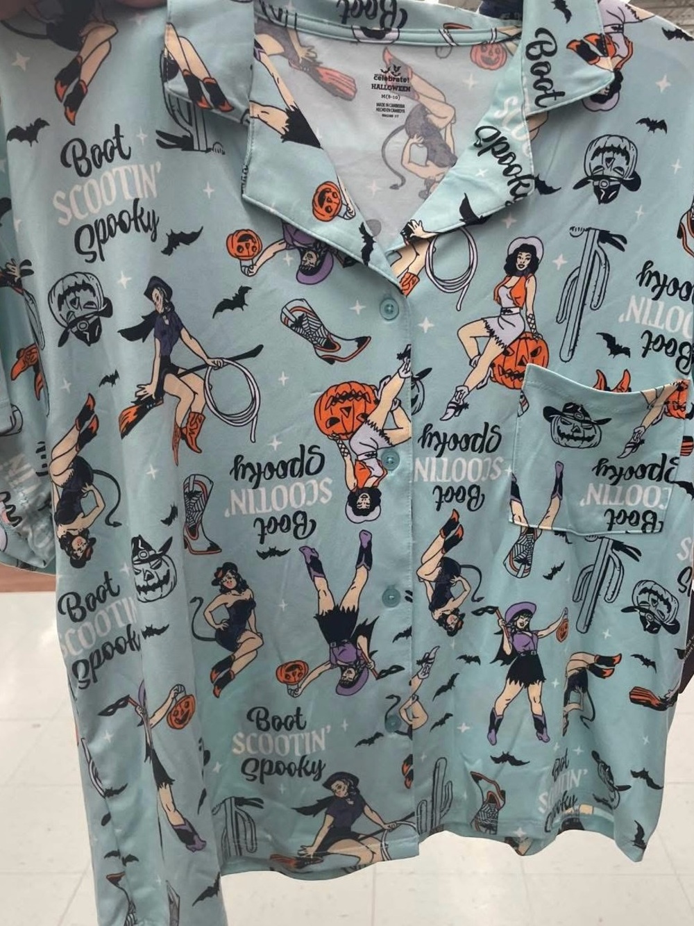 Viral retro boot scootin' spooky Halloween pj set 8/10